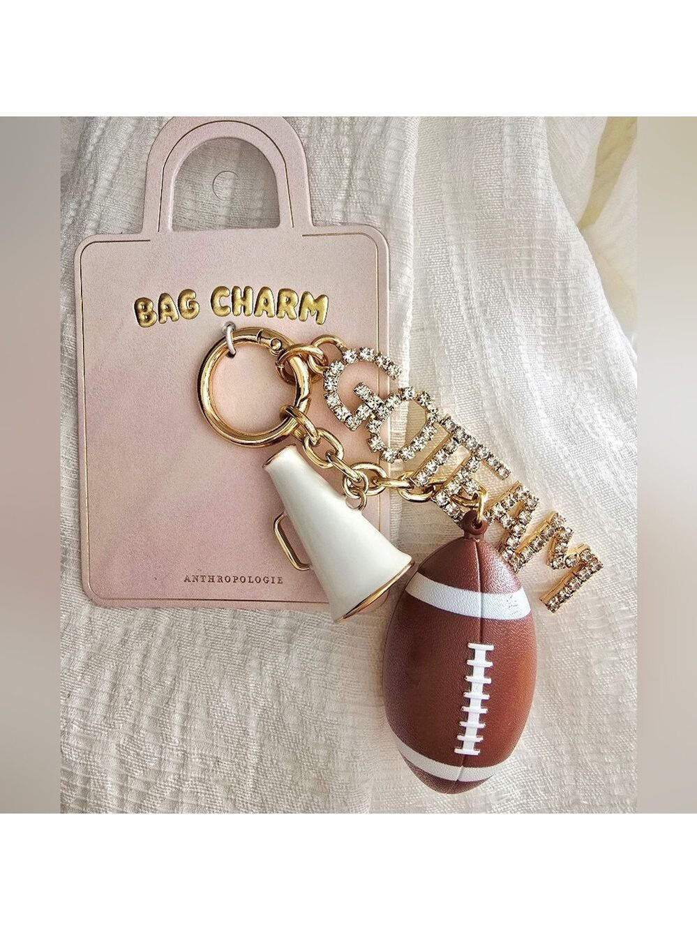 NEW! Anthropologie Go Team Football Bag Charm
